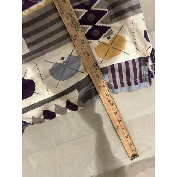 Kavu Men’s Medium Camp Collar Aztec Print Tencel Short Sleeve Button Up Shirt - Picture 7 of 7